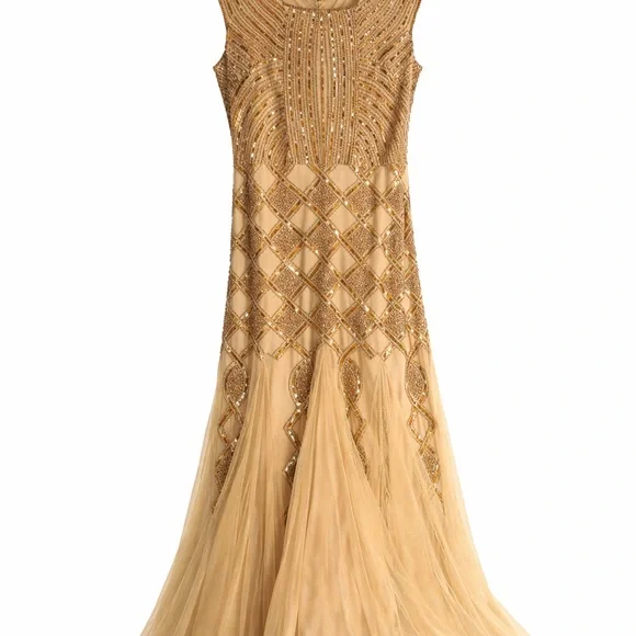 Midnight Velvet Gold Maxi Dress - Picture 2 of 6